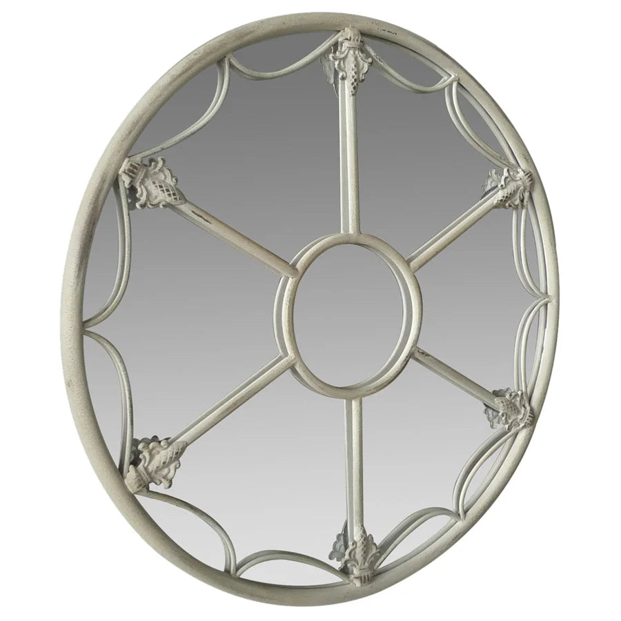 Martinique Fleur Round Wall Mirror 60cm - Home & Garden >