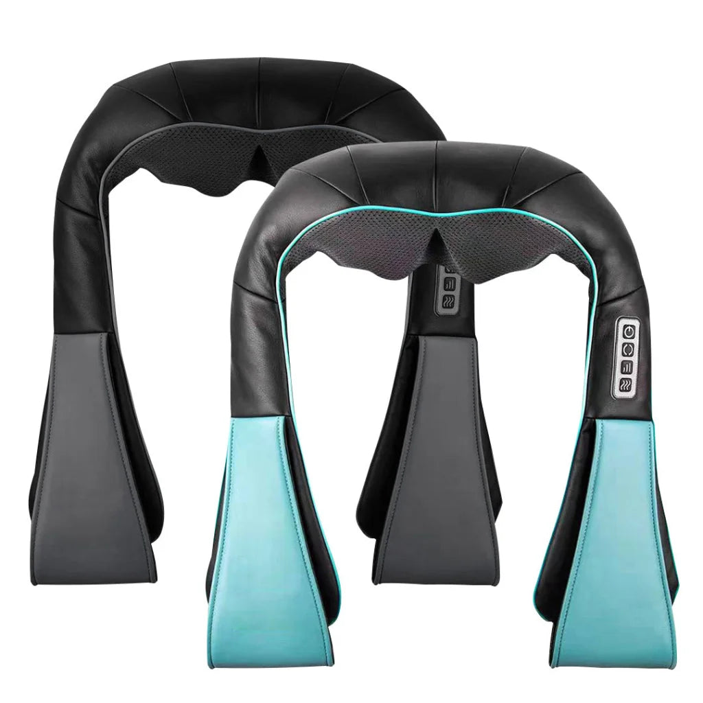Massage Arm Body Massager Set Premium 2X Kneading Back Neck Shoulder - Black/Blue