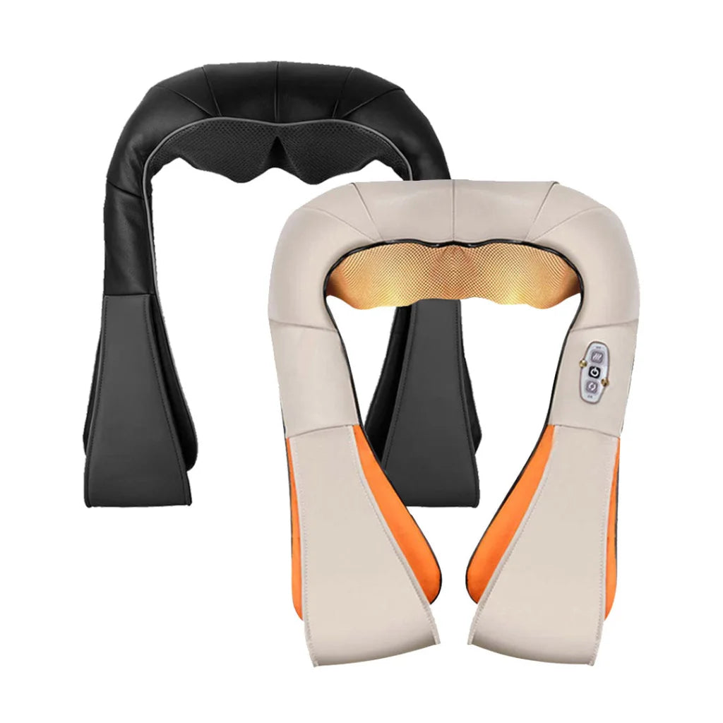 Massage Arm Body Massager Set Premium 2X Kneading Back Neck Shoulder - Black/White