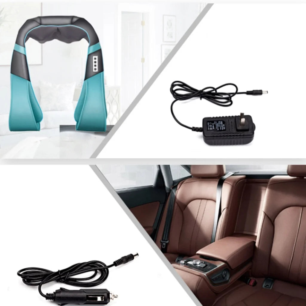 Massage Arm Body Massager Set Premium 3X Kneading Back Neck Shoulder - Black/Blue/White