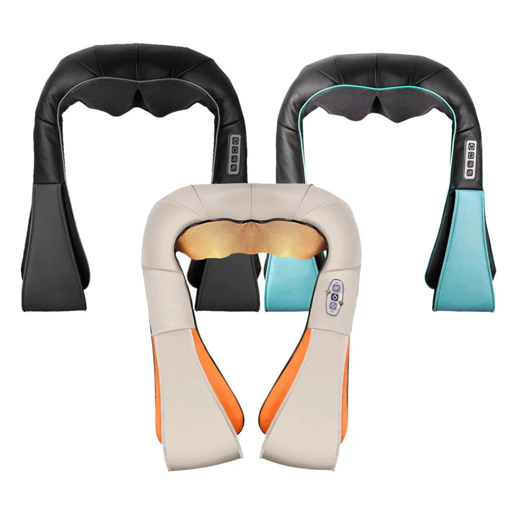 Massage Arm Body Massager Set Premium 3X Kneading Back Neck Shoulder - Black/Blue/White