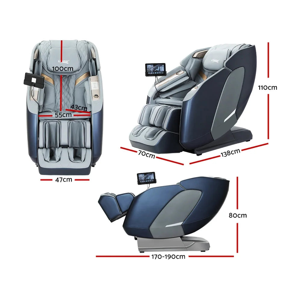 Chair with massage recliner double core