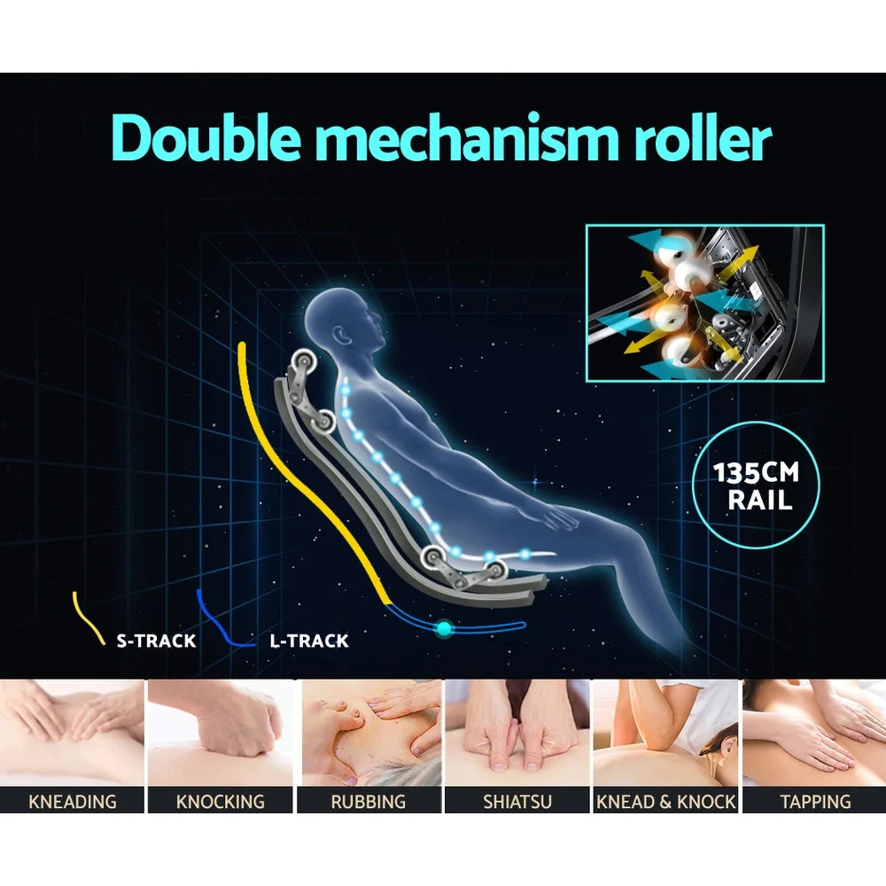 Massage Chair Recliner 4D Double Core Mechanism Massager
