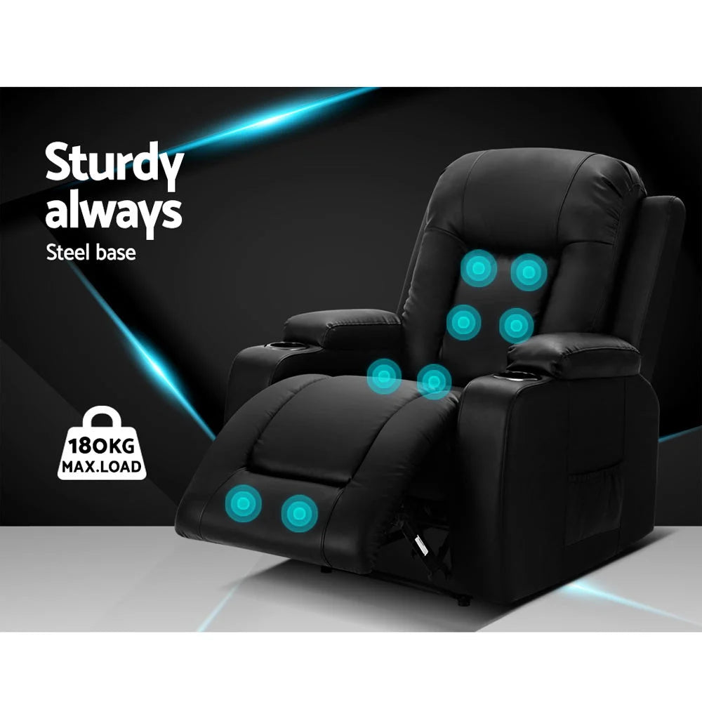 Massage Chair Recliner Luxury Lounge Sofa Armchair Heat