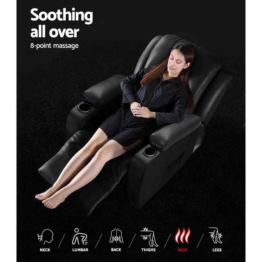 Massage Chair Recliner Luxury Lounge Sofa Armchair Heat