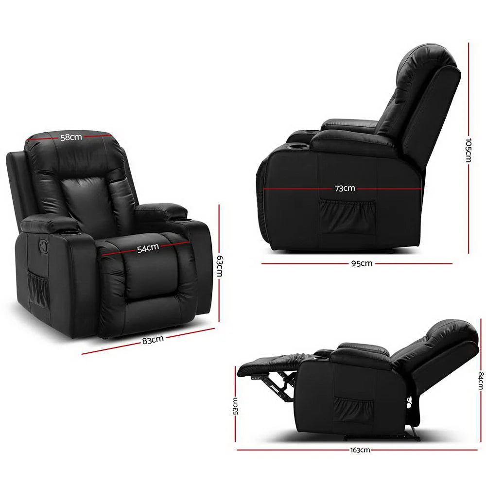 Massage Chair Recliner Luxury Lounge Sofa Armchair Heat