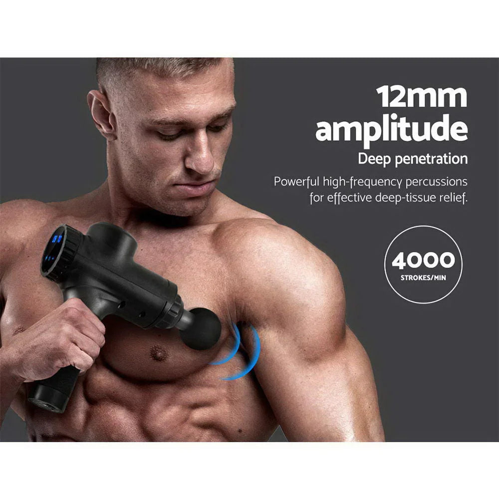 Massage Gun Vibration Massager 6 Heads Muscle Percussion
