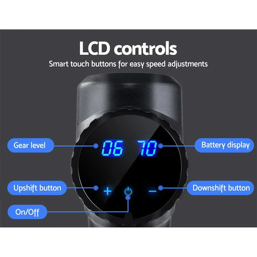 Massage Gun Vibration Massager 6 Heads Muscle Percussion