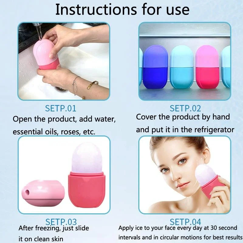 Massage Ice Tray For Eye Bags Arms And Thighs Capsule Black