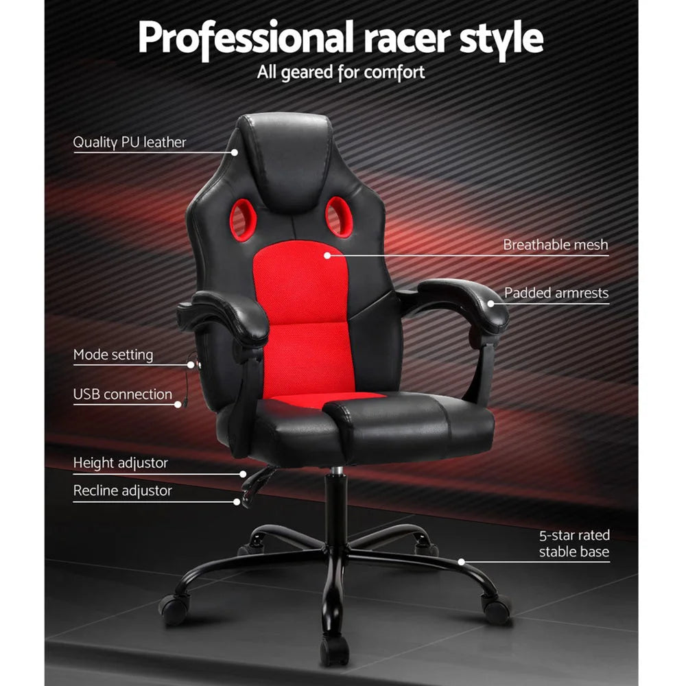 Massage Office Chair Gaming Computer Seat Recliner Racer