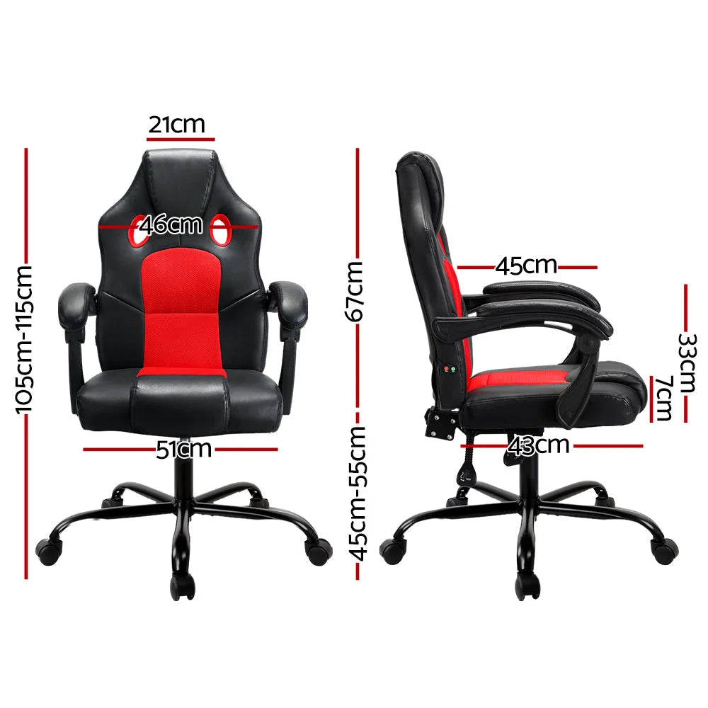 Massage Office Chair Gaming Computer Seat Recliner Racer