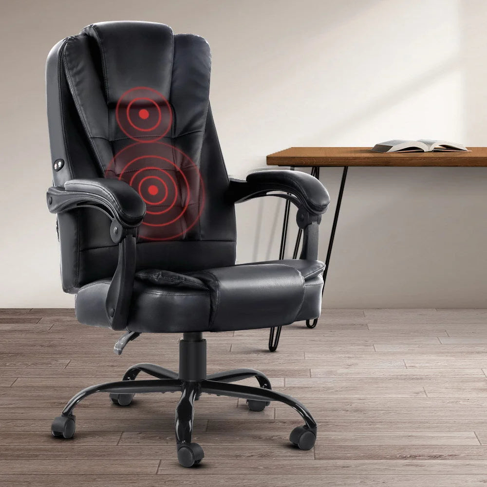 Massage Office Chair PU Leather Recliner Computer Gaming