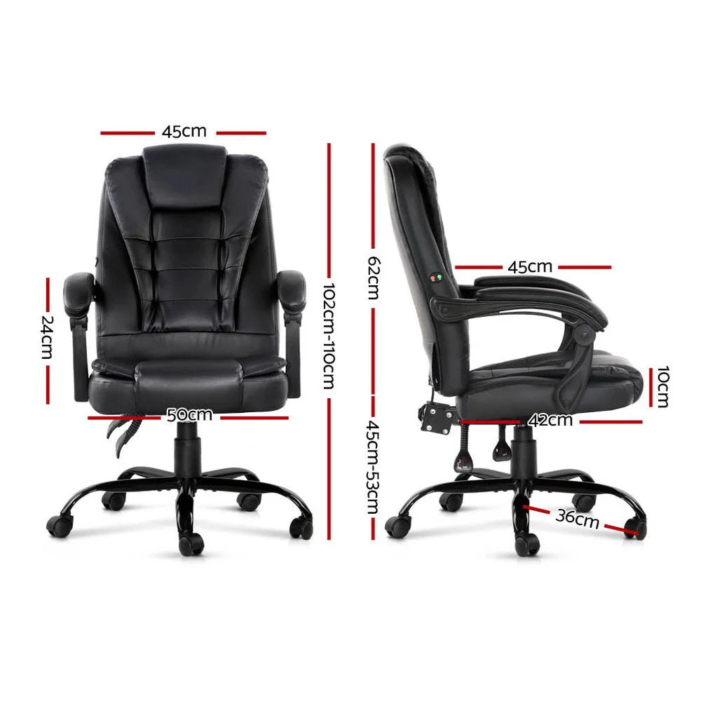 Massage Office Chair PU Leather Recliner Computer Gaming