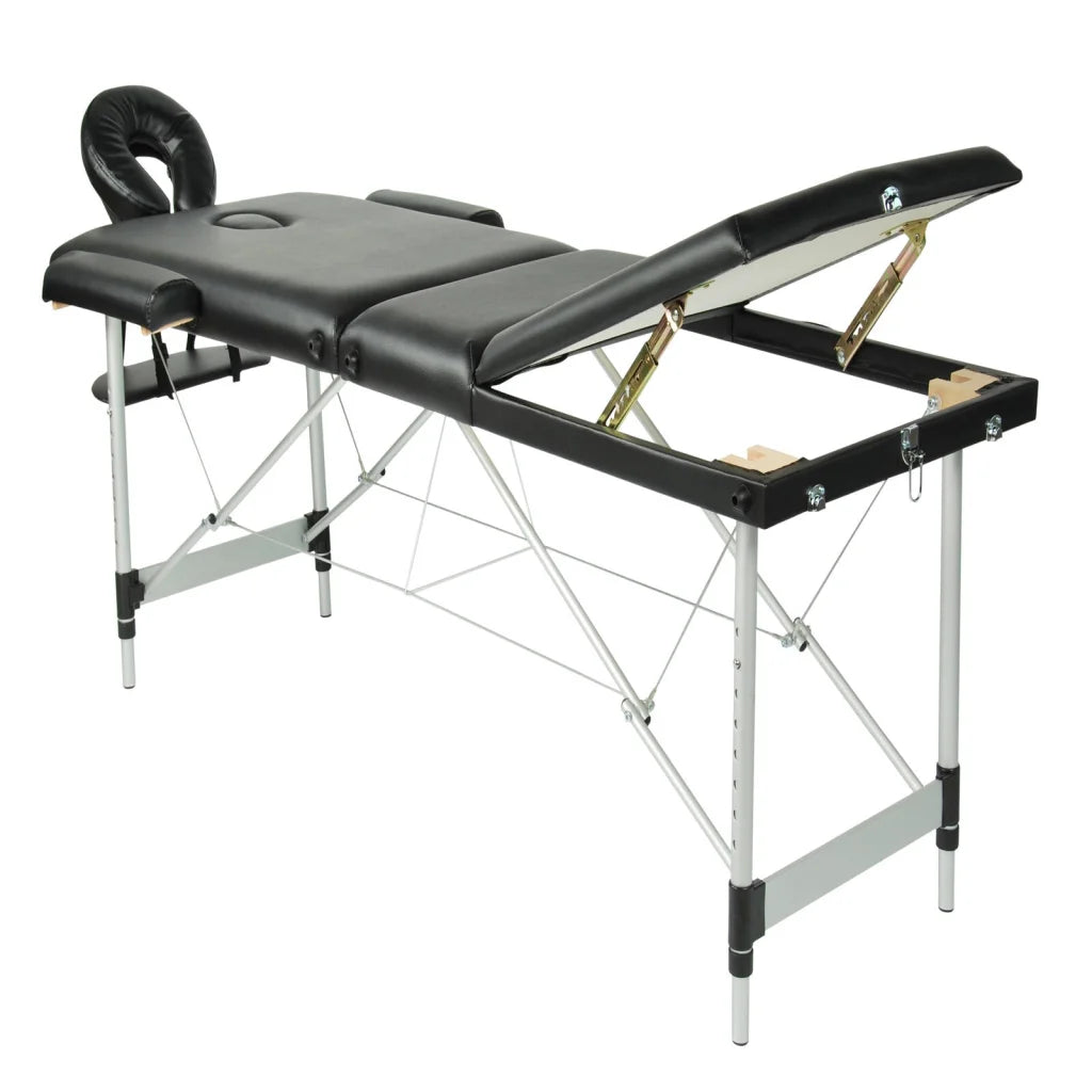 Massage Table 3-Fold Portable Aluminium Massage Bed