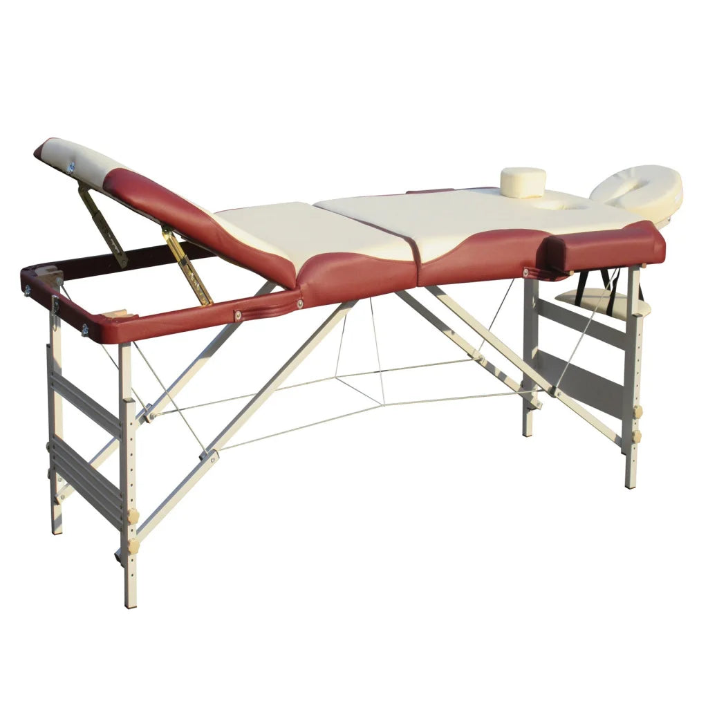 Massage Table 3-Fold Portable Aluminium Massage Bed