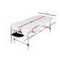 Massage Table 3-Fold Portable Aluminium - Black - Massage