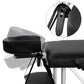 Massage Table 3-Fold Portable Aluminium - Black - Massage