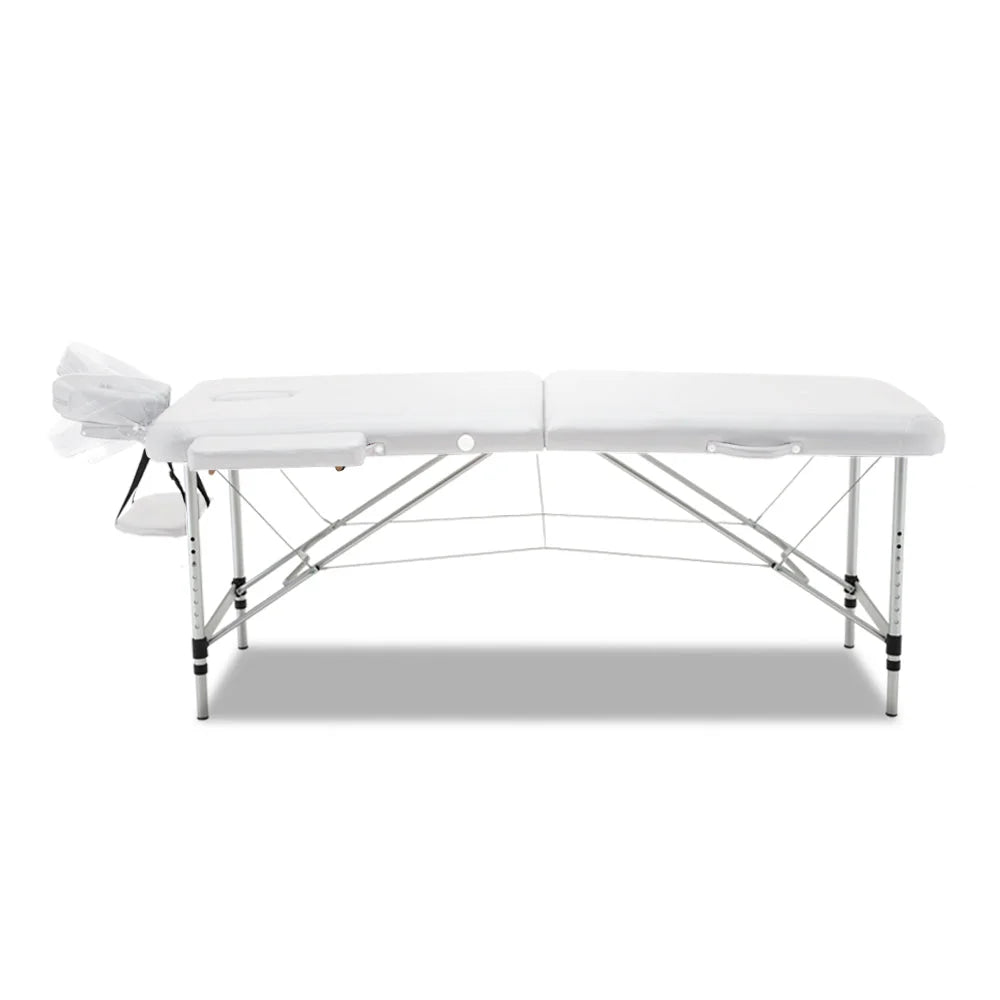 Massage Table Portable Aluminium 75cm Wide Two Fold