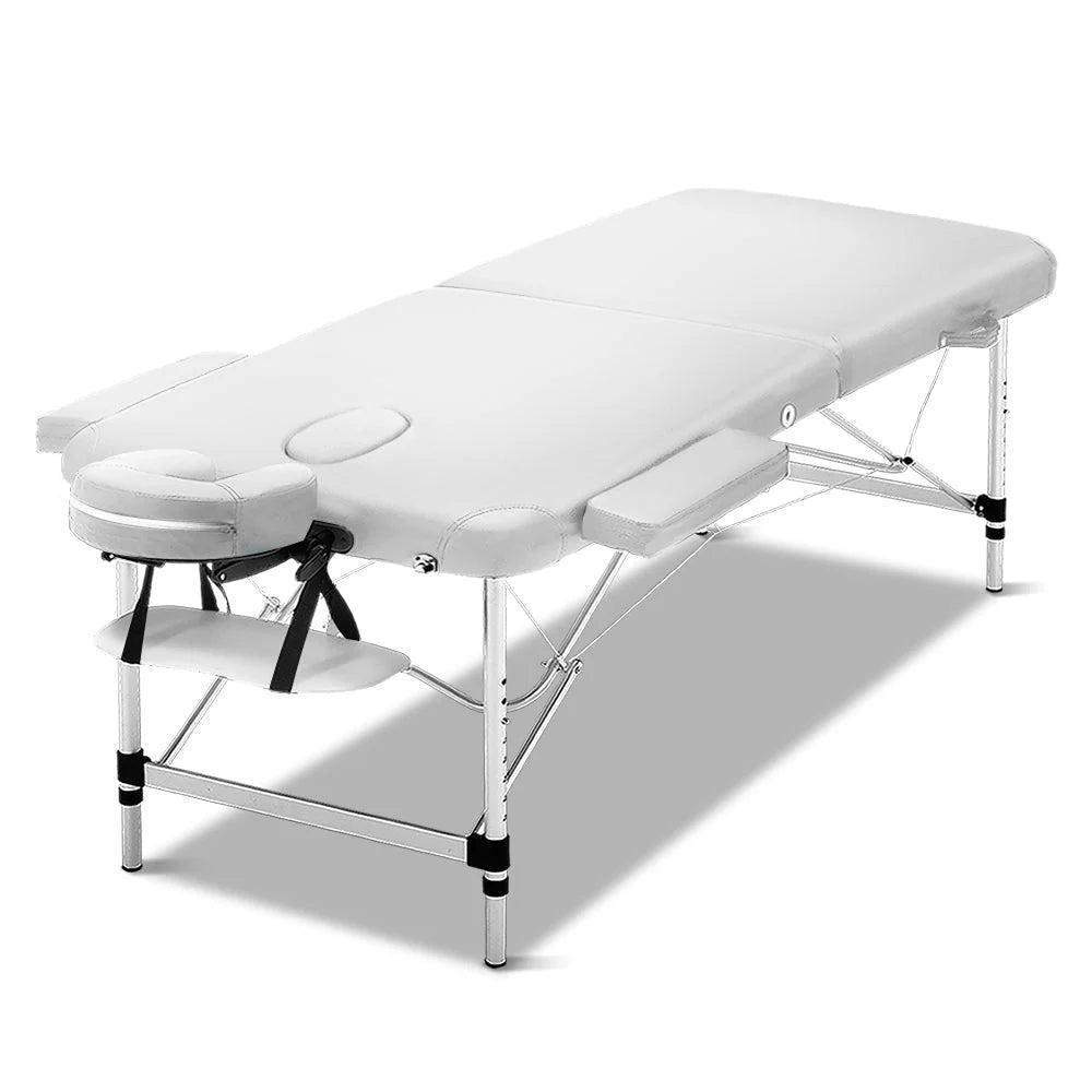 Massage Table Portable Aluminium 75cm Wide Two Fold