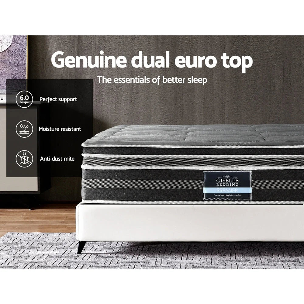 Mattress 35cm Bamboo Cover King - Bedding