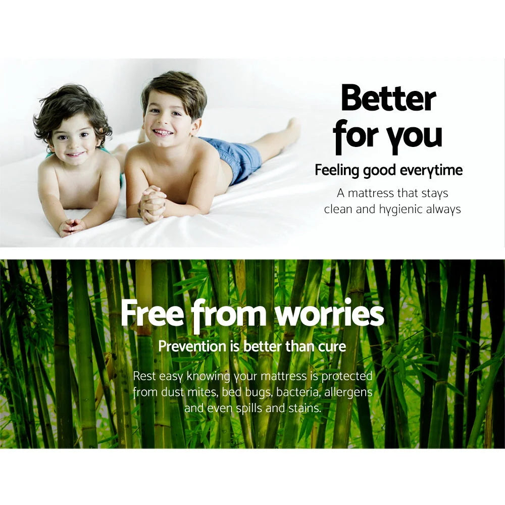 Mattress Protector Bamboo Single Size Bedding 121