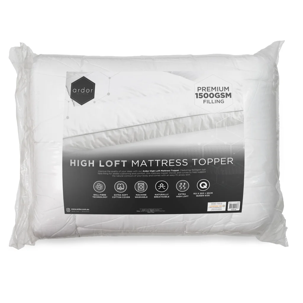 Mattress Topper 1500GSM Ball Fibre - DOUBLE - Furniture