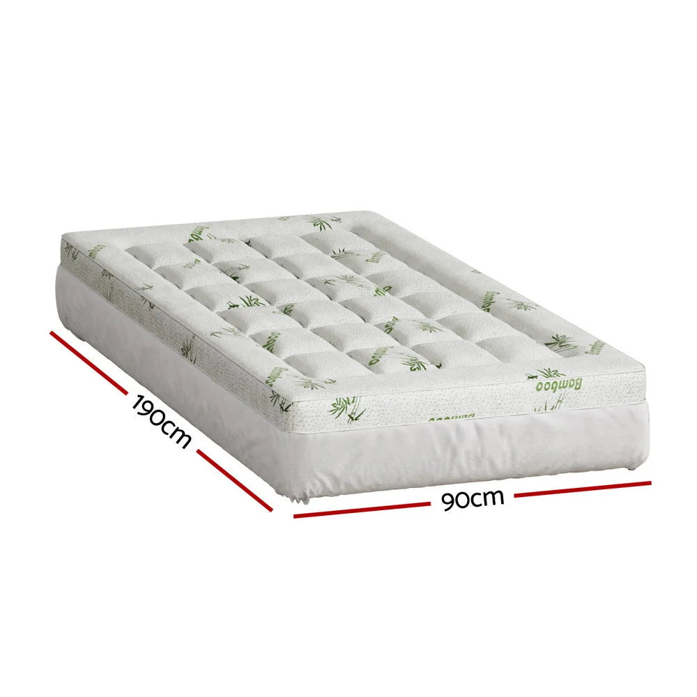 Bamboo 7 5cm mattress for bedroom sleeping setup
