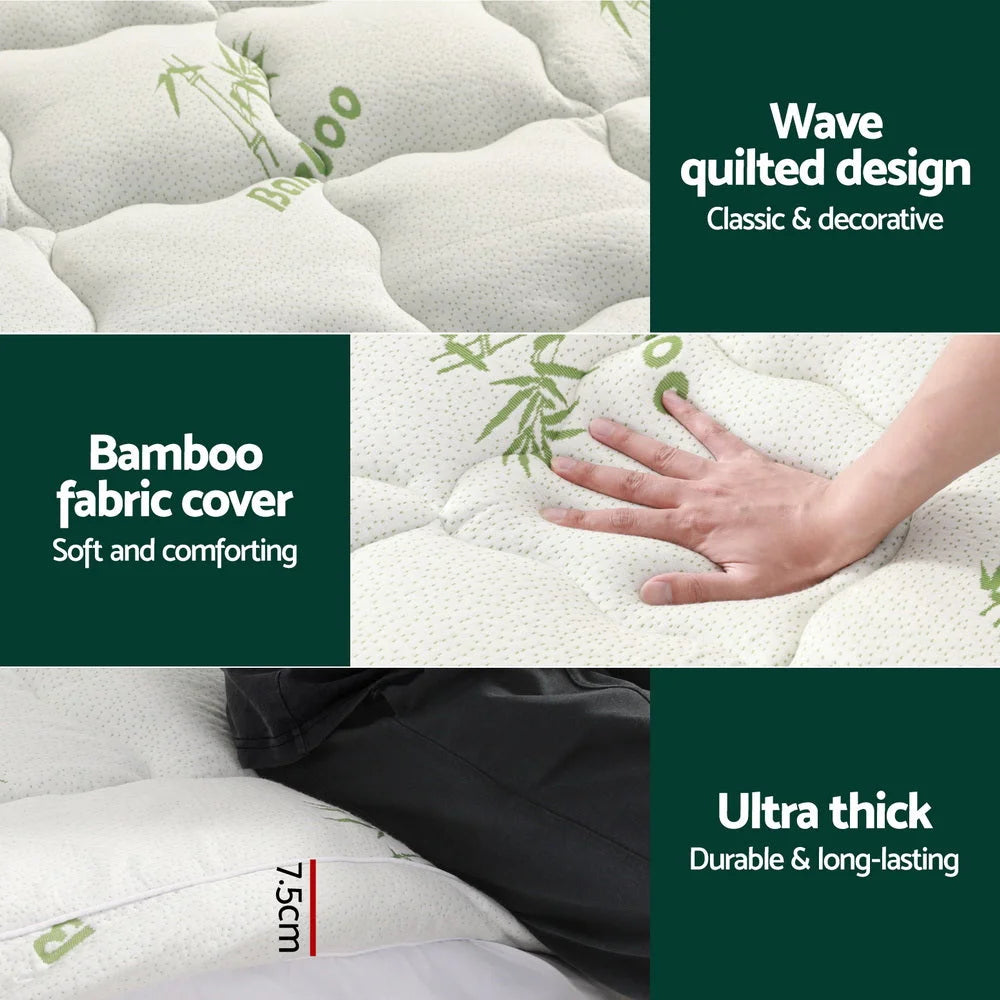Bamboo 7 5cm mattress topper with foam layer for bedroom mattresses