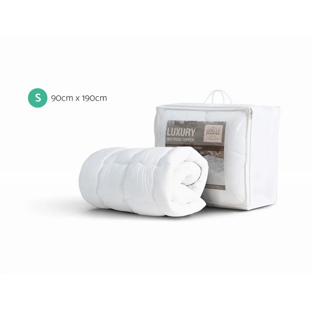 Mattress topper with bedding pillowtop single