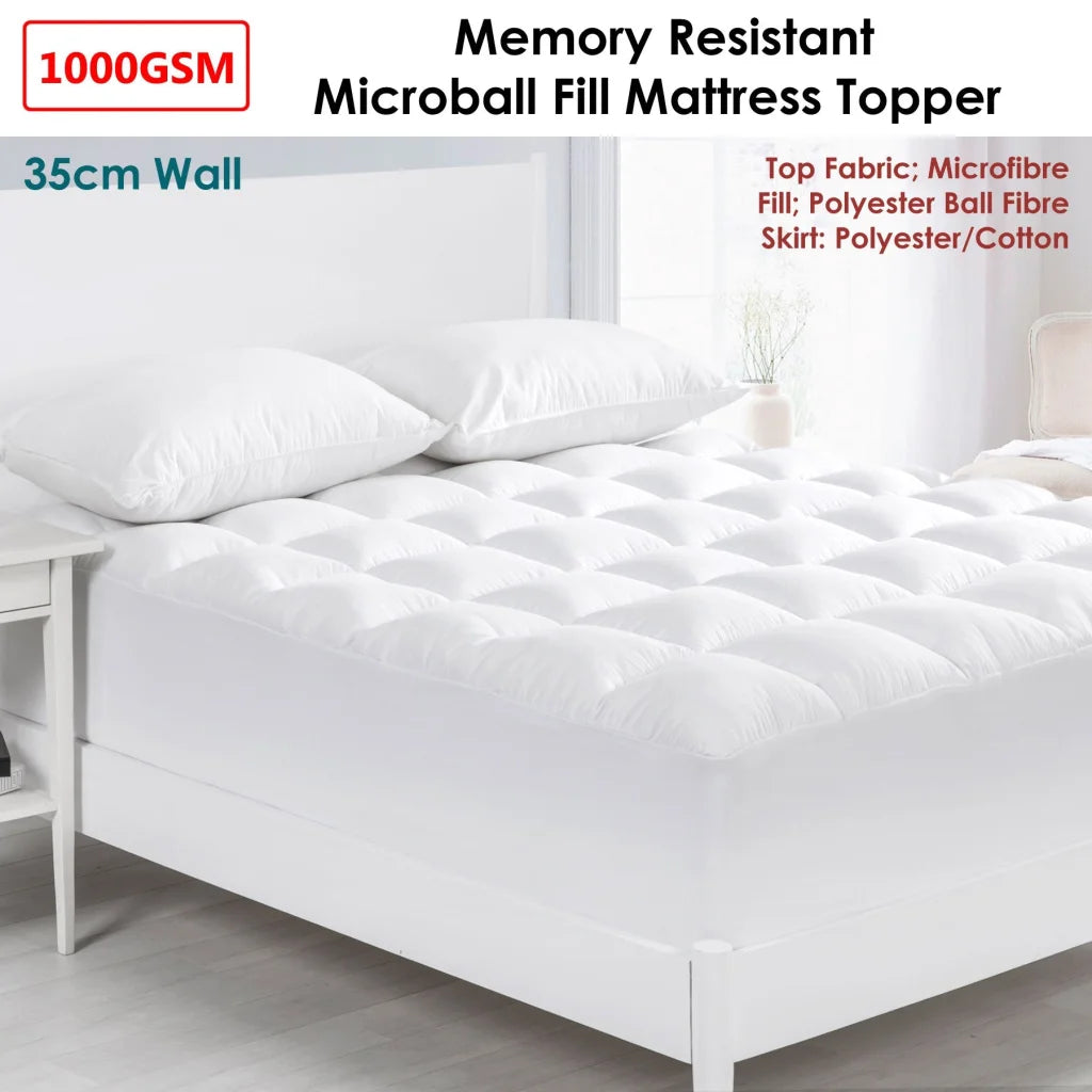 Mattress Topper Cloudland 1000GSM Memory Resistant