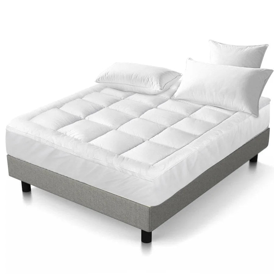 Mattress Topper Double Bamboo Fibre Pillowtop Protector