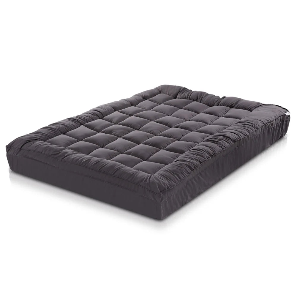 Mattress Topper Double Pillowtop 1000GSM Charcoal