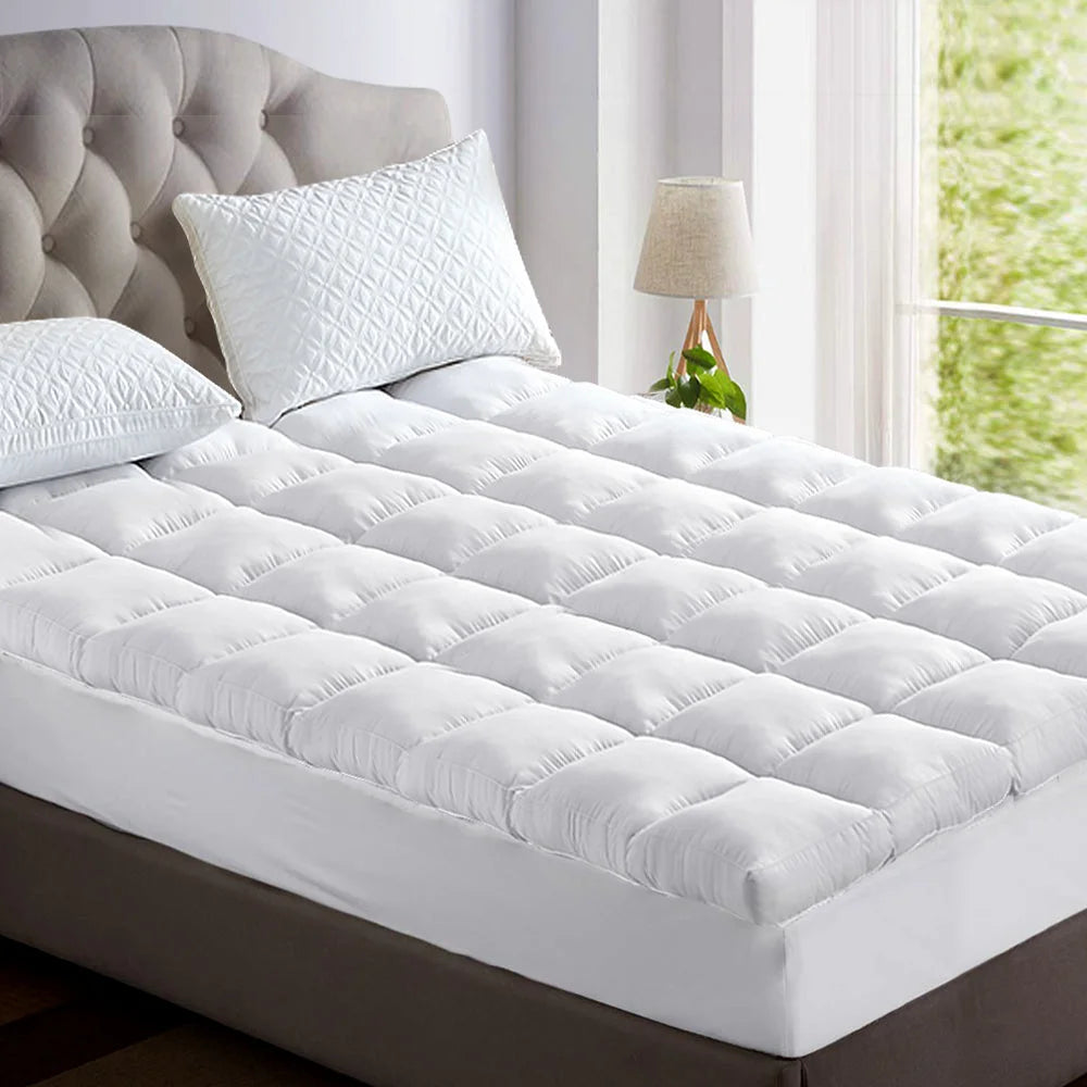 Mattress Topper Queen Bamboo Fibre Pillowtop Protector