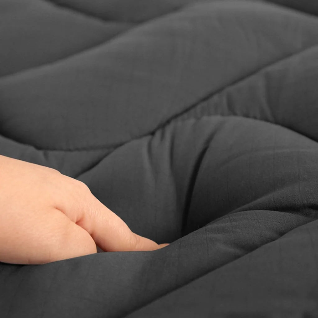 Mattress Topper Ramesses 1000GSM Charcoal - King - Furniture