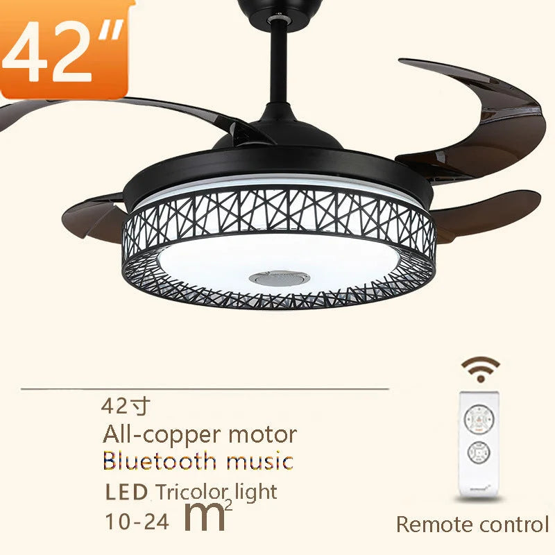 Maxkon 42 Inch Ceiling Fan with Light 3 Color MUSIC Remote