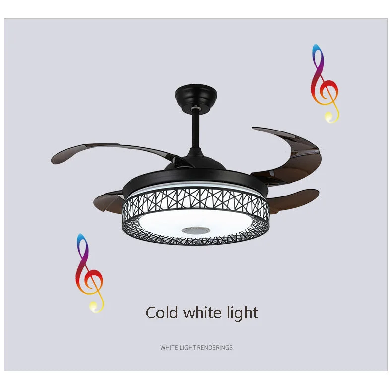 Maxkon 42 Inch Ceiling Fan with Light 3 Color MUSIC Remote