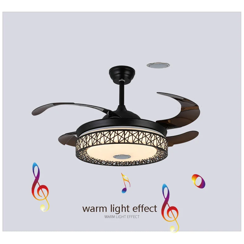 Maxkon 42 Inch Ceiling Fan with Light 3 Color MUSIC Remote