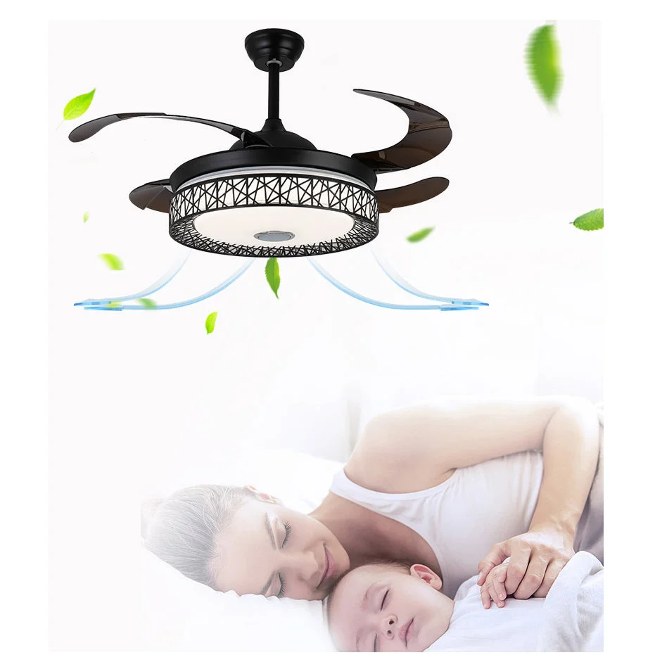 Maxkon 42 Inch Ceiling Fan with Light 3 Color MUSIC Remote