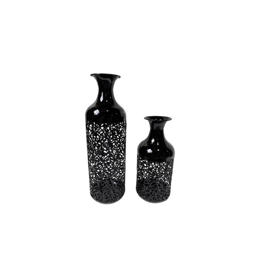 Maya Vase - Set of 2 - Black - Home & Garden > Decor >