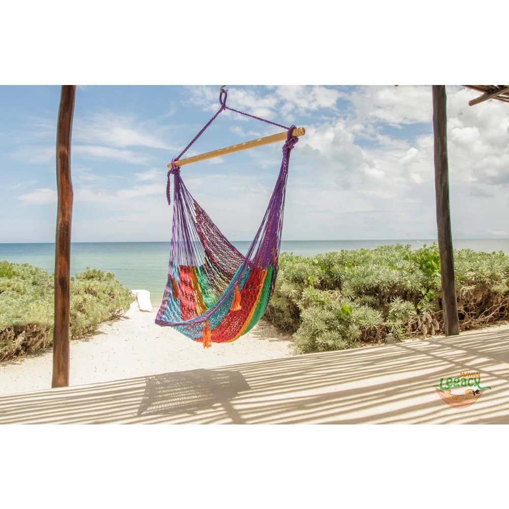 Mayan Legacy Extra Large Outdoor Cotton Mexican Hammock