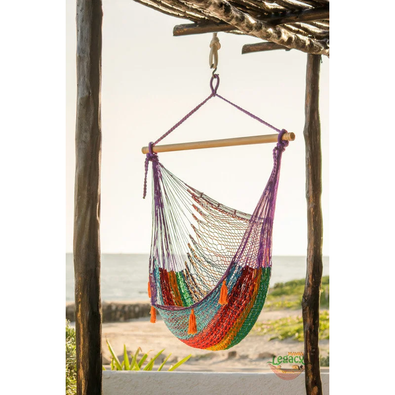 Mayan Legacy Extra Large Outdoor Cotton Mexican Hammock