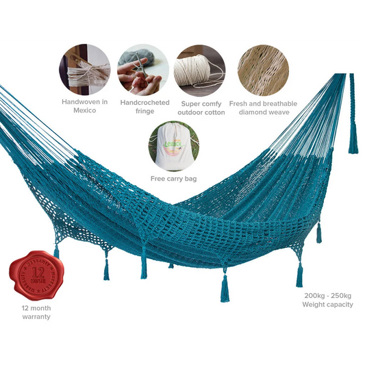 Mayan Legacy Hammock Outdoor Undercover Cotton with Hand