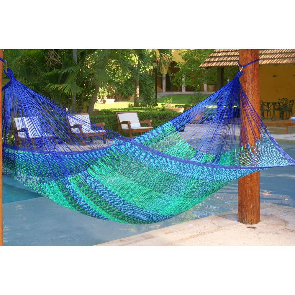 Mayan Legacy Jumbo Size Outdoor Cotton Mexican Hammock