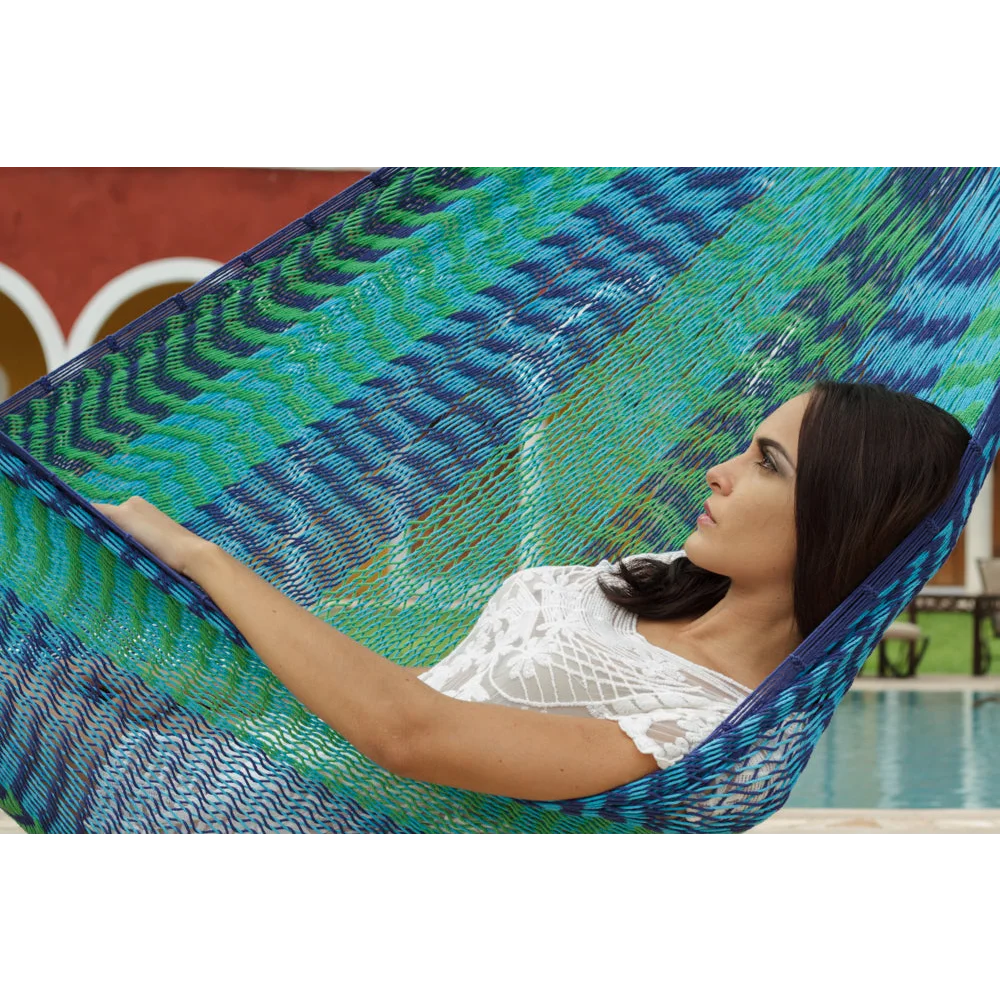 Mayan Legacy Jumbo Size Outdoor Cotton Mexican Hammock