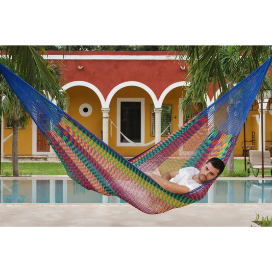 Mayan Legacy King Size Outdoor Cotton Mexican Hammock