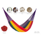 Mayan Legacy Single Size Cotton Mexican Hammock in Rainbow