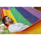 Mayan Legacy Single Size Cotton Mexican Hammock in Rainbow