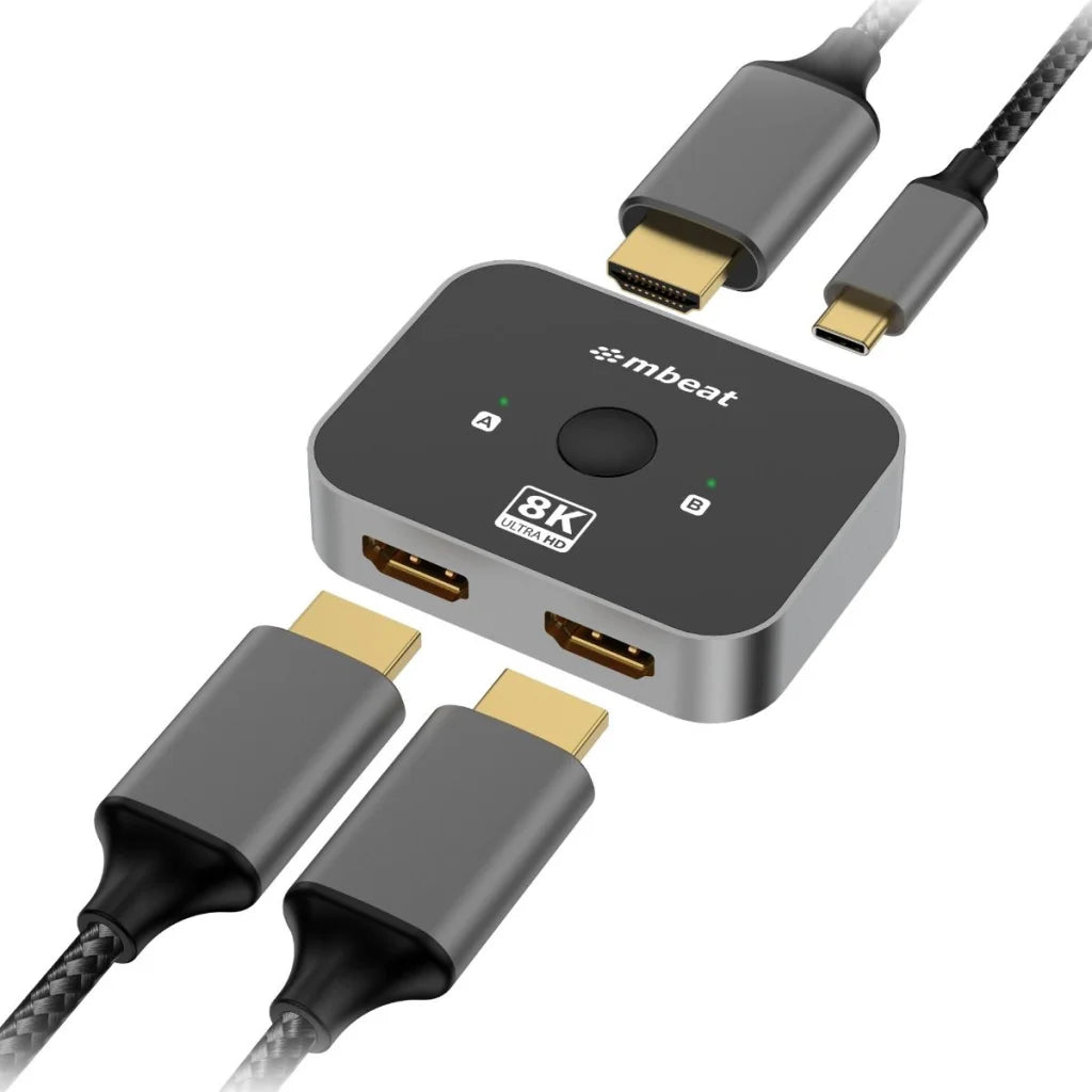 mbeat 8K Bi-Directional HDMI 2.1 Switch - 2 In 1 Out / 1