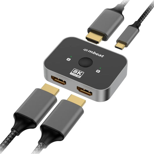 mbeat 8K Bi-Directional HDMI 2.1 Switch - 2 In 1 Out / 1