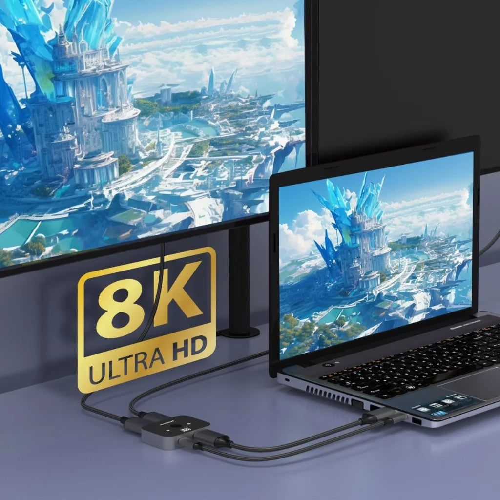 mbeat 8K Bi-Directional HDMI 2.1 Switch - 2 In 1 Out / 1